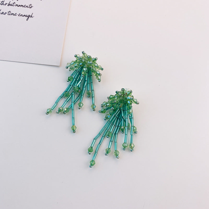 Firework Beaded Stud Earrings - Modomu