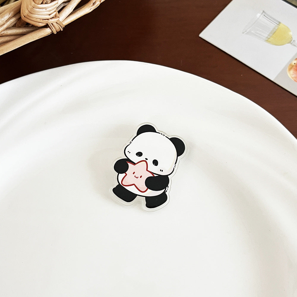 Cute Panda Cartoon Brooch Pin - Modomu