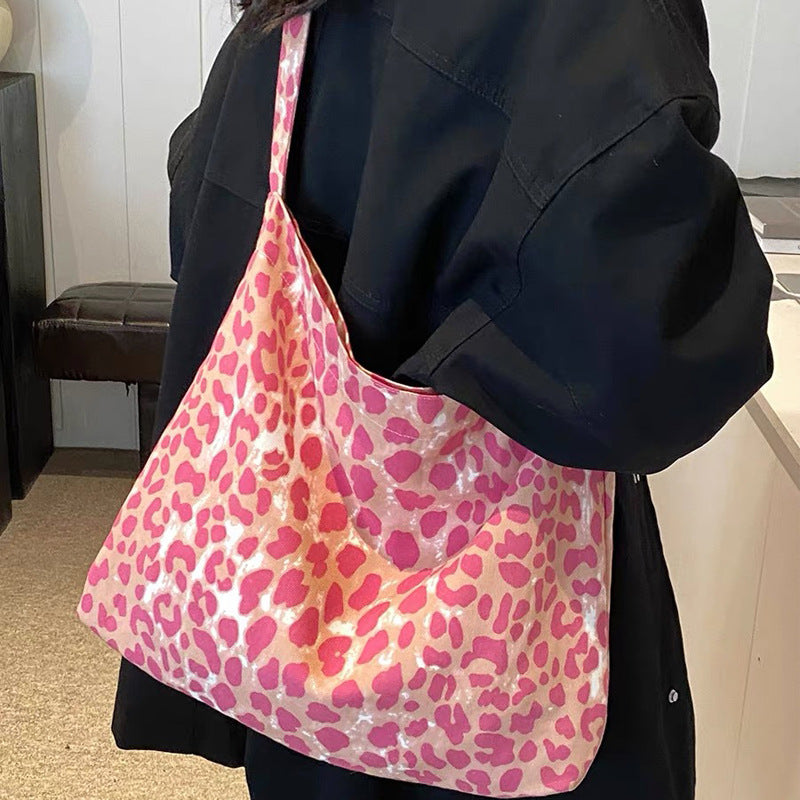 Leopard Print Shoulder Tote