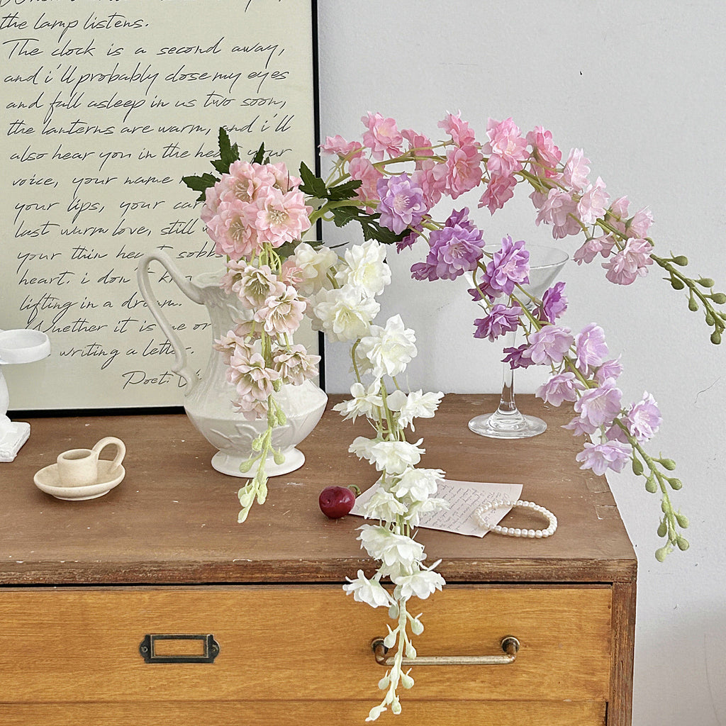 Delphinium Violet Faux Flower Arrangement - Modomu
