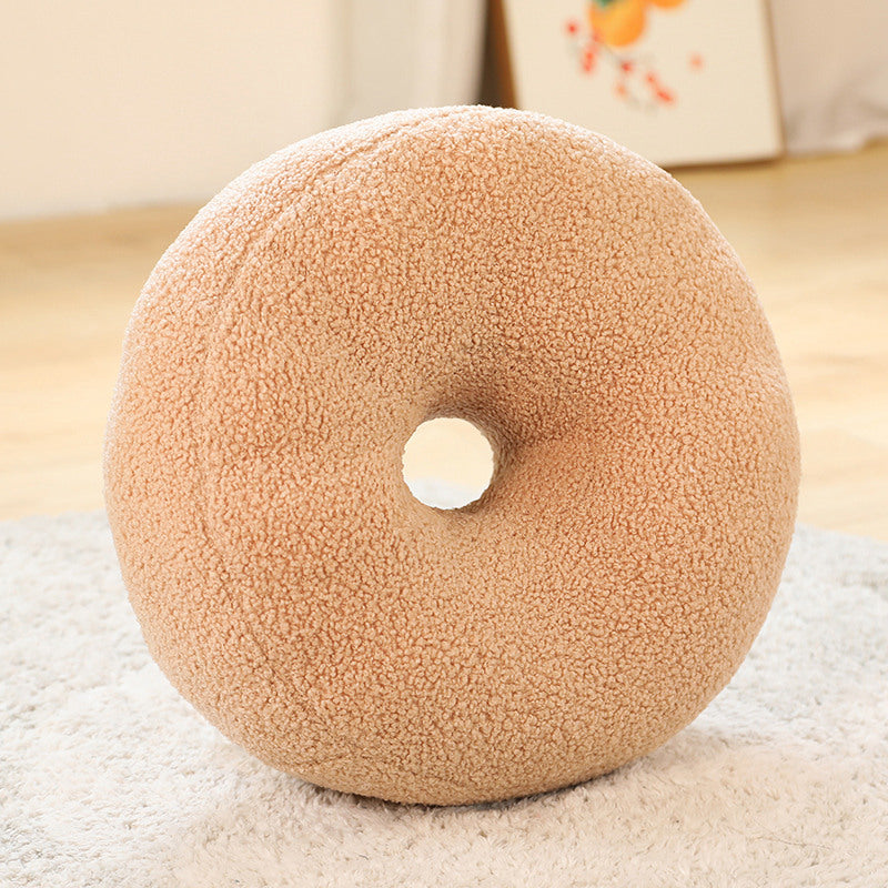 Milk Coffee Donut Cashmere Fleece Pillow