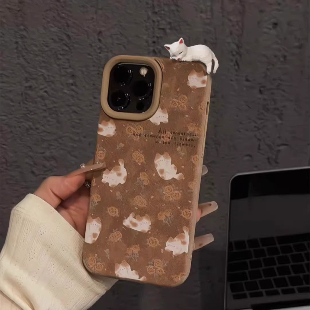 Sleeping Cat Topper Phone Case – Heart Cat Designs