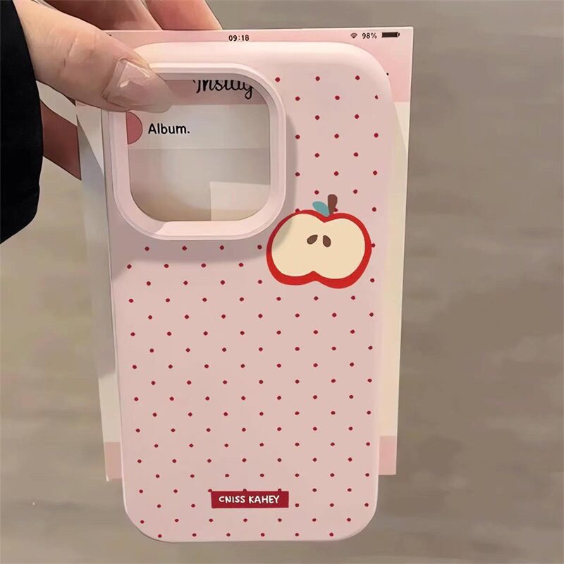 Polka Dot Apple Phone Case