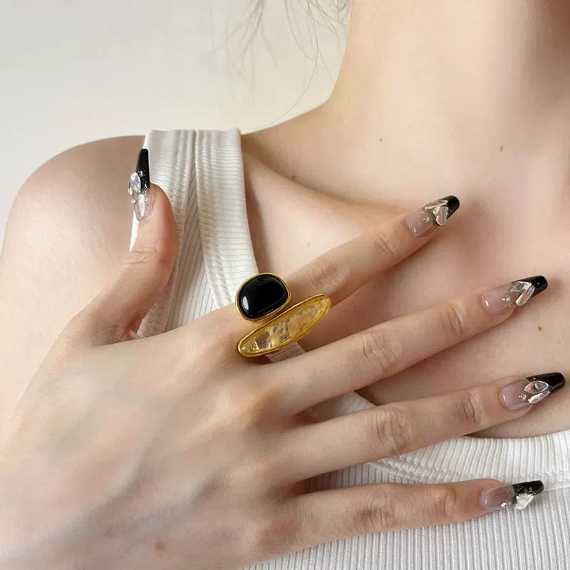 Irregular Crystal Open Statement Ring - Modomu