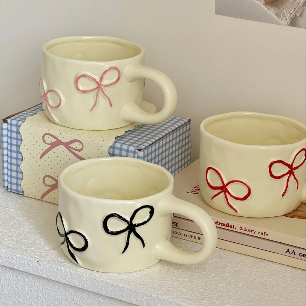 Bow Handle Ceramic Coffee Mug - Modomu
