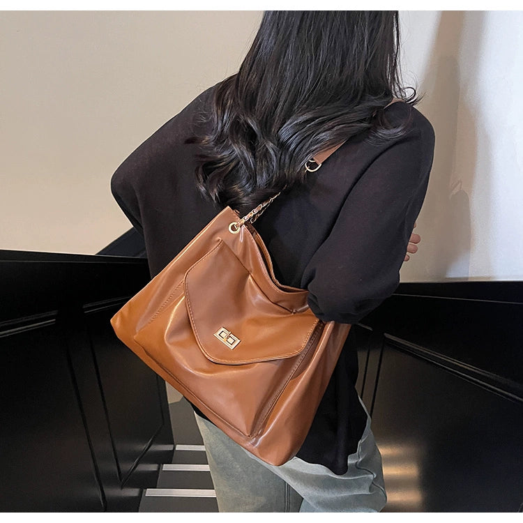 Structured Lock Shoulder Bag - Modomu