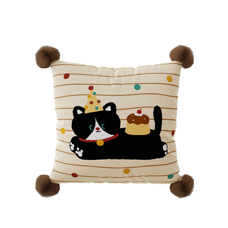 Retro cat throw pillow cushion cover - Modomu