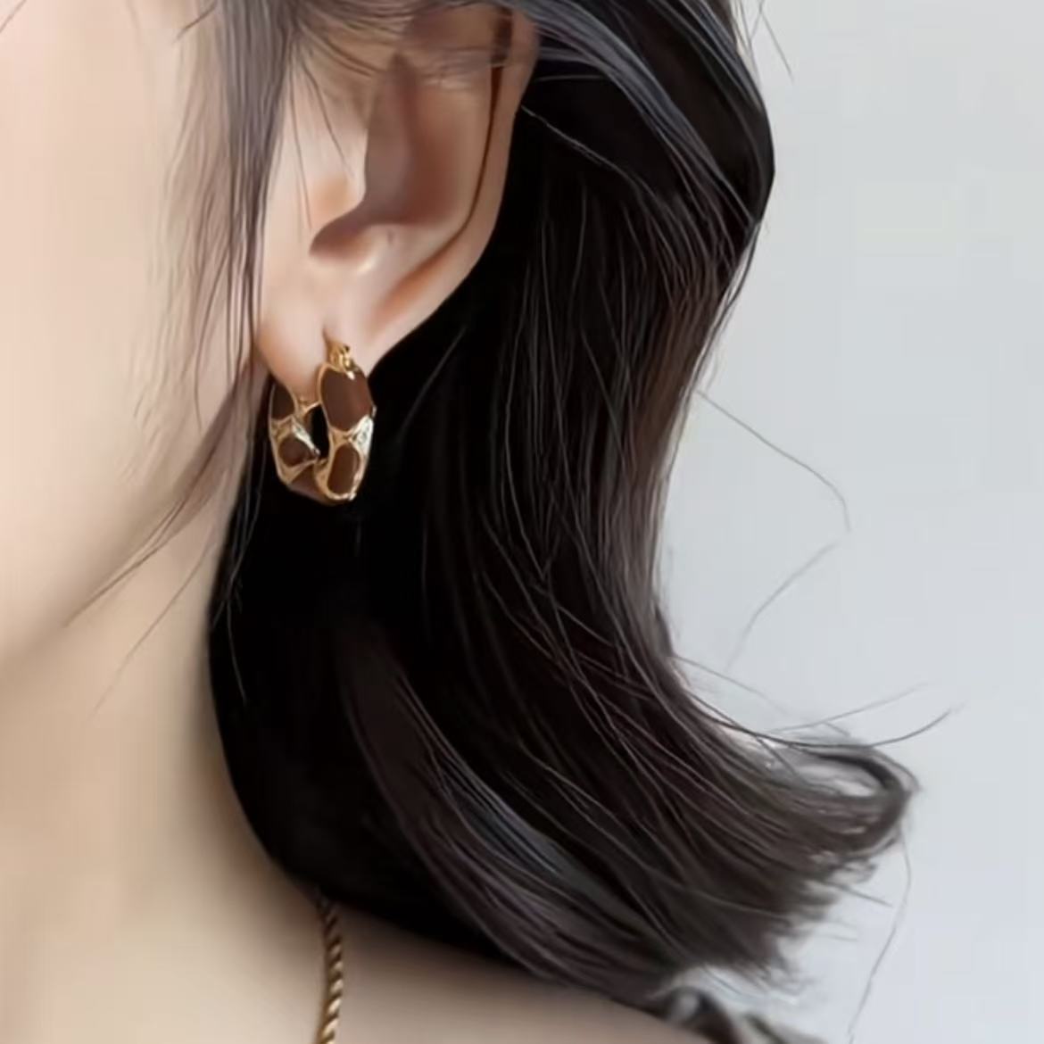 Tiger Eye Stone Hoop Earrings - Modomu