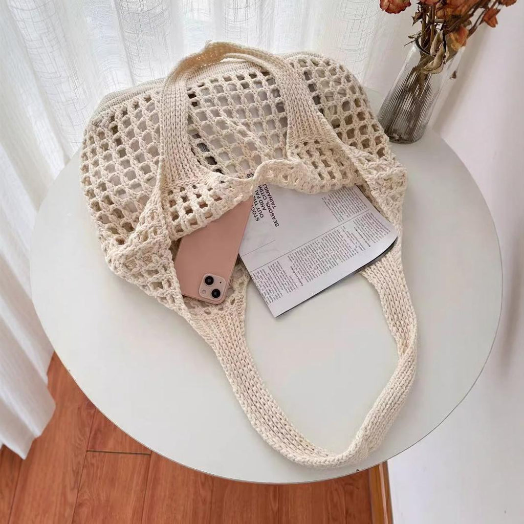 Knitted Beach Tote Bag Essential - Modomu