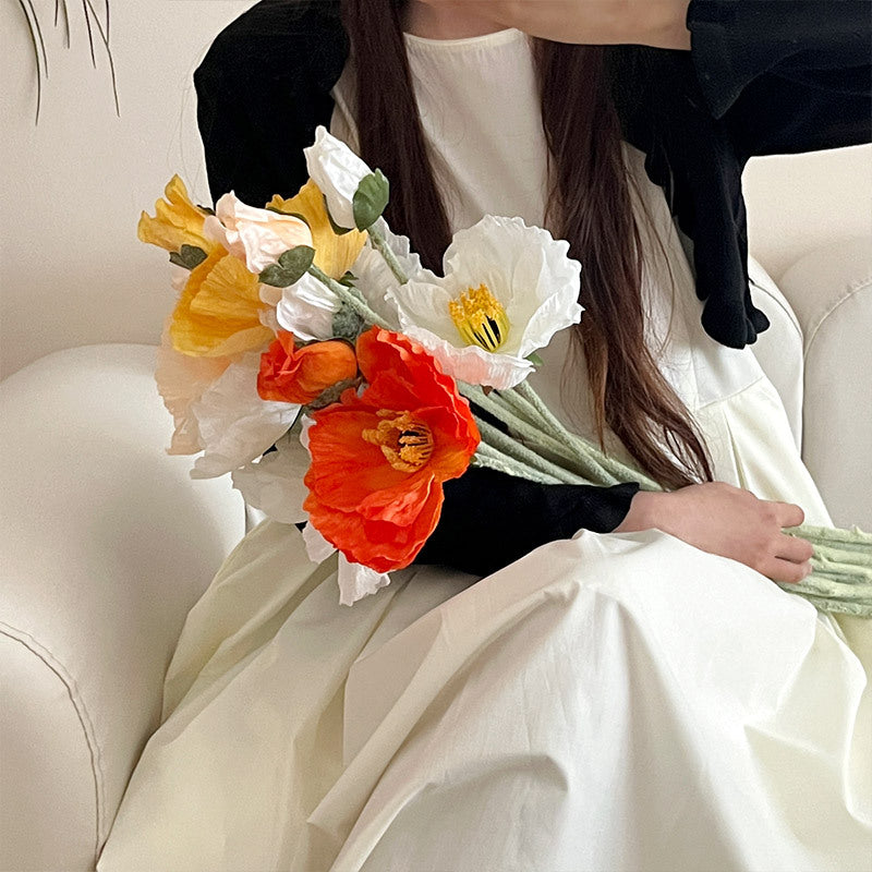 Realistic Poppy Silk Stems - Modomu