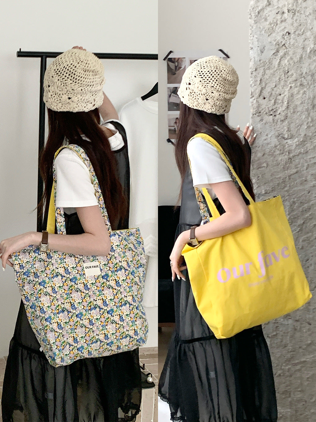 Floral Canvas Tote Commuter Bag - Modomu