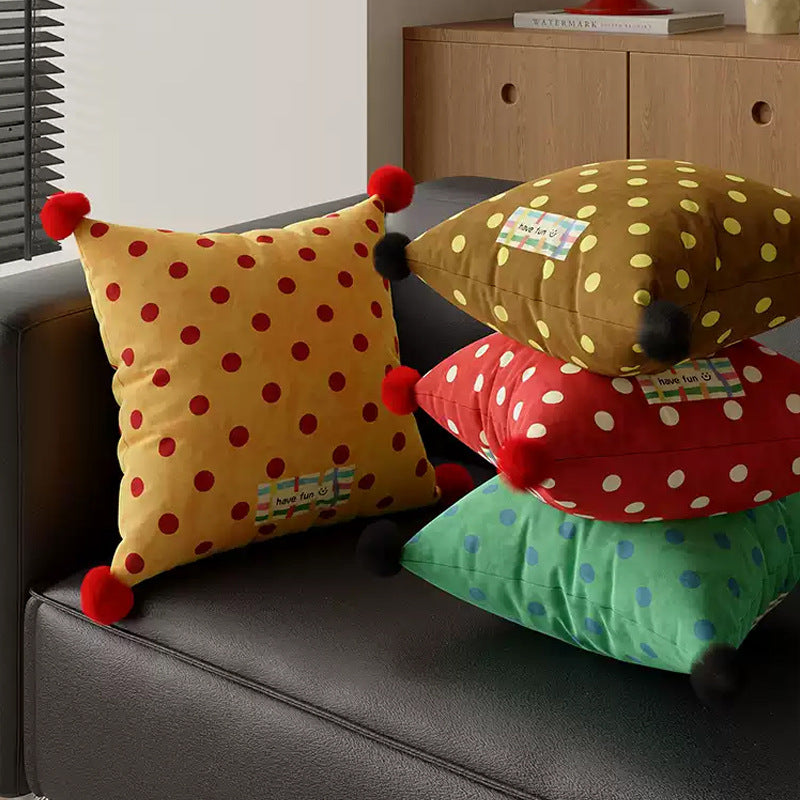 Retro Polka Dot Cushion Cover - Modomu