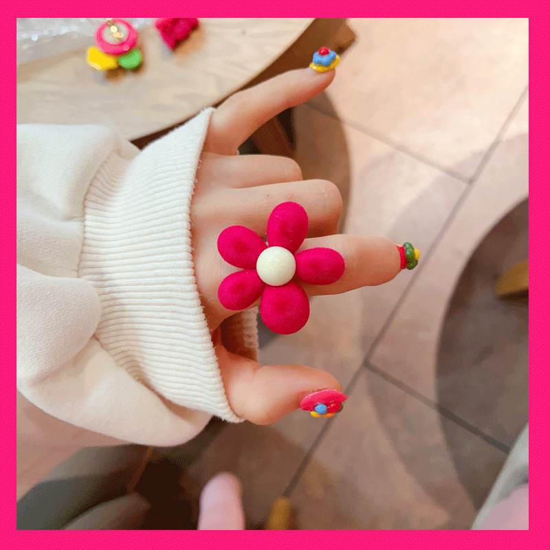 Flocking Heart Pearl Ring - Modomu