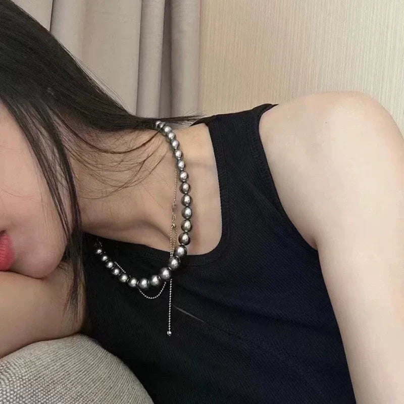 Layered Pearl Bead Necklace - Modomu