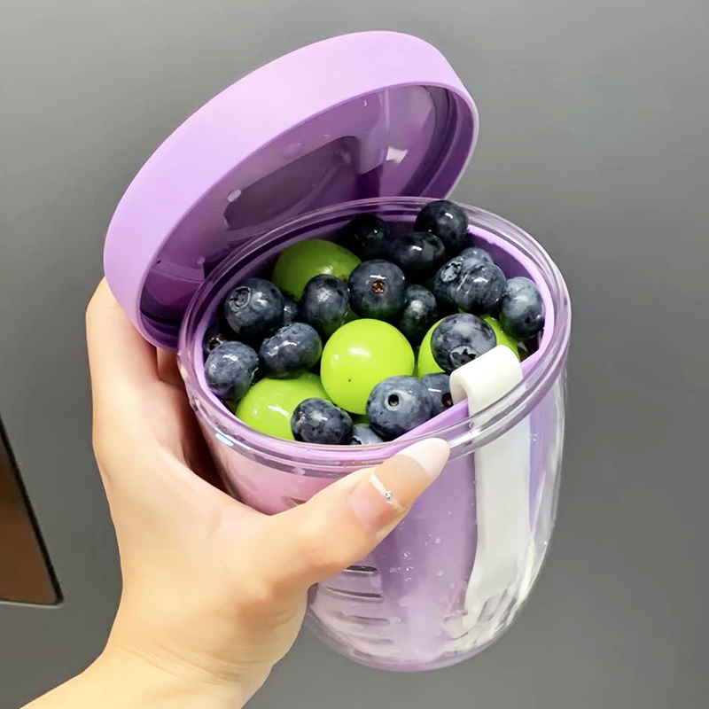 Fruit Cup with Built-In Fork - Modomu