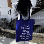 Handwritten Quote Canvas Tote