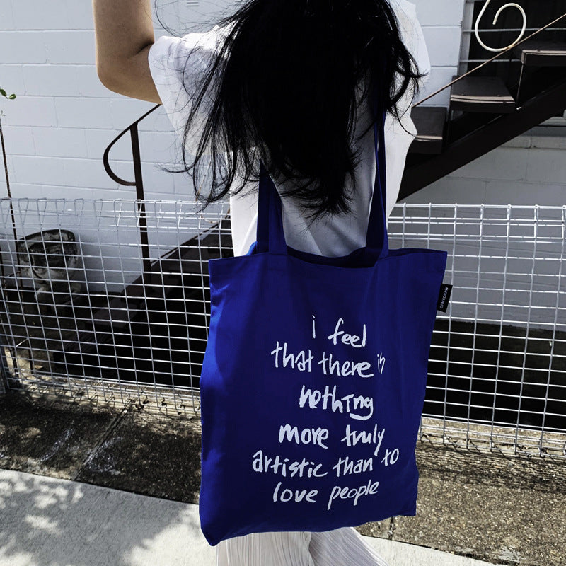 Handwritten Quote Canvas Tote