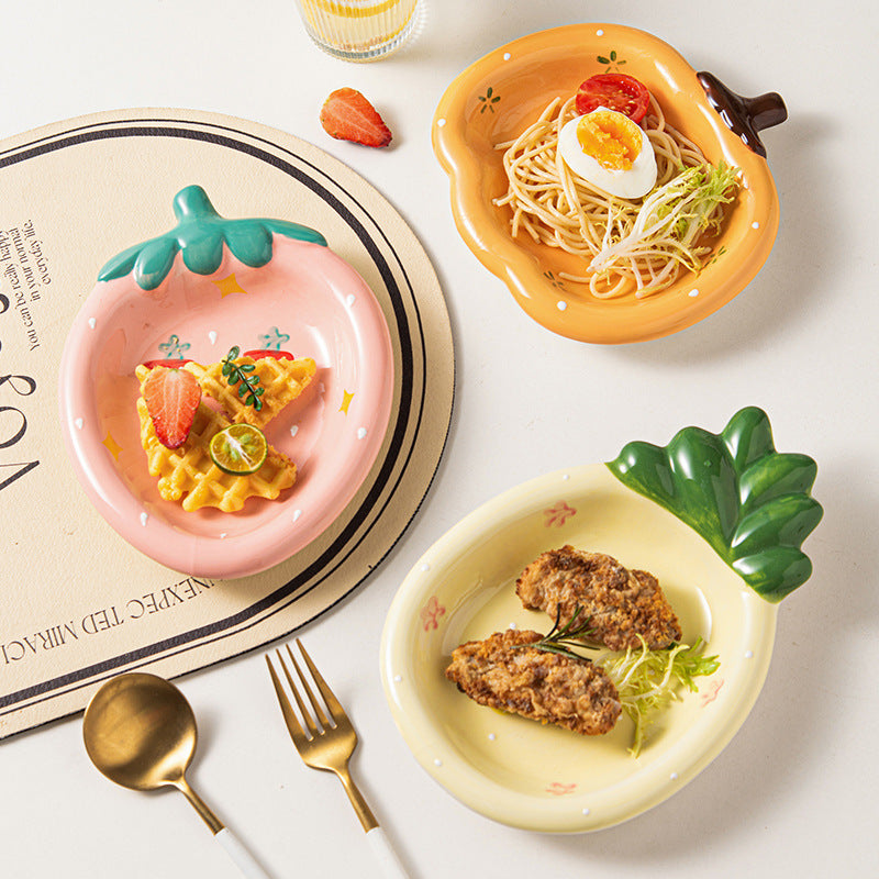 Ceramic Pumpkin Cartoon Dinner Plate