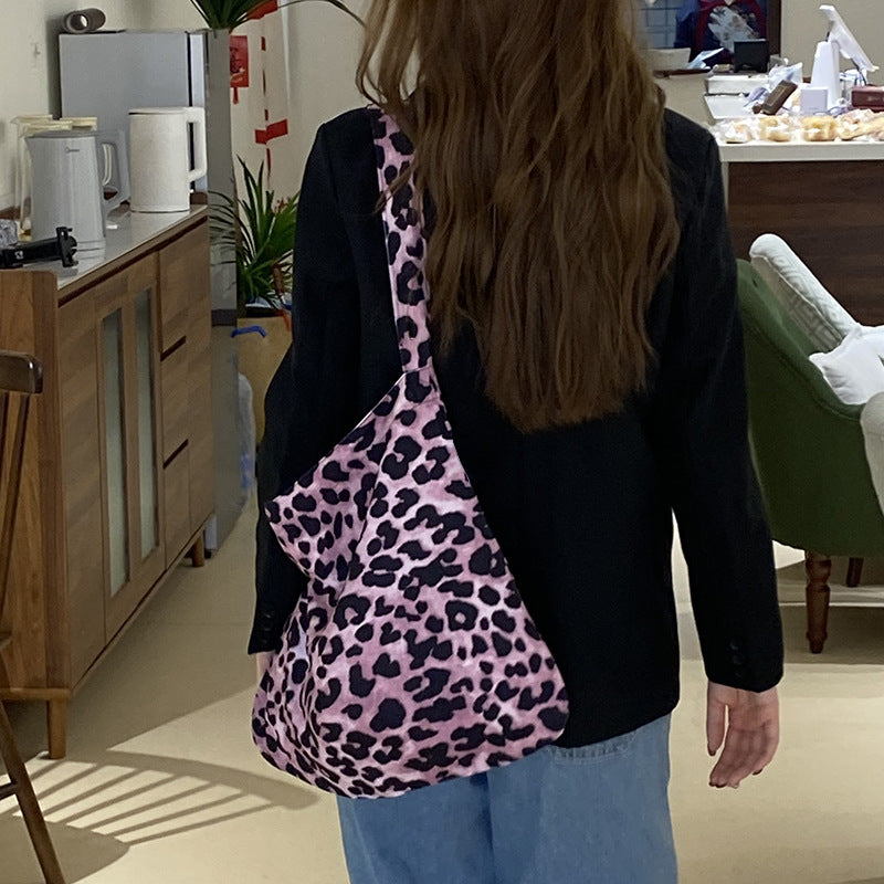 Candy Leopard Slouch Tote