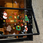 2026新年圣诞节装饰UV静电贴玻璃门贴纸贴画橱窗布置窗花窗花贴画