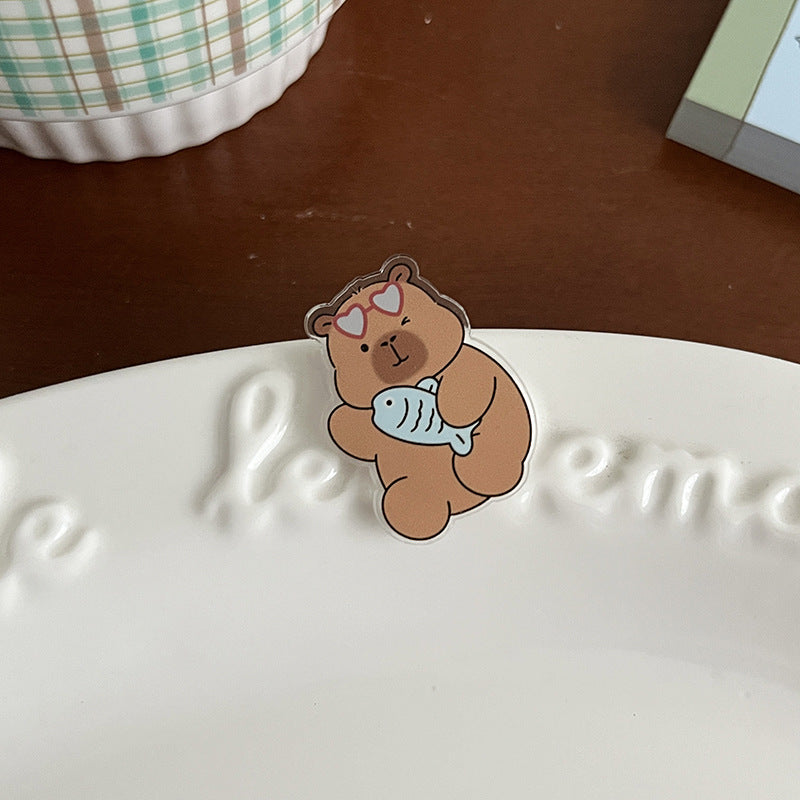 Cute Cartoon Acrylic Brooch Pin - Modomu