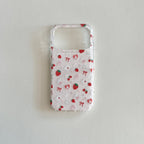 Strawberry Bunny Bow iPhone Case