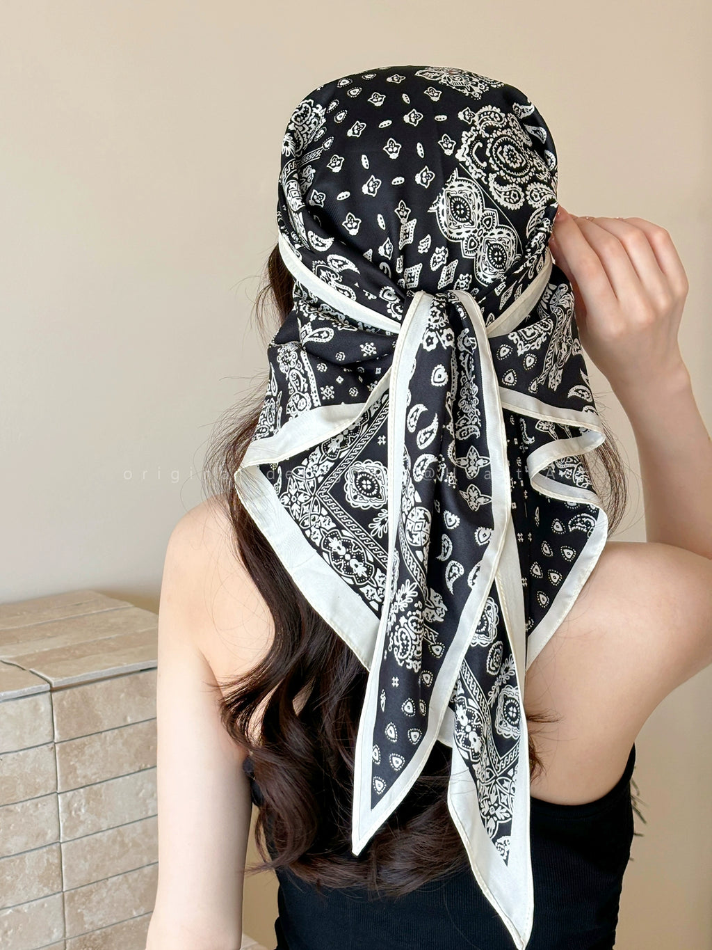 Korean Cashew Floral Scarf - Modomu