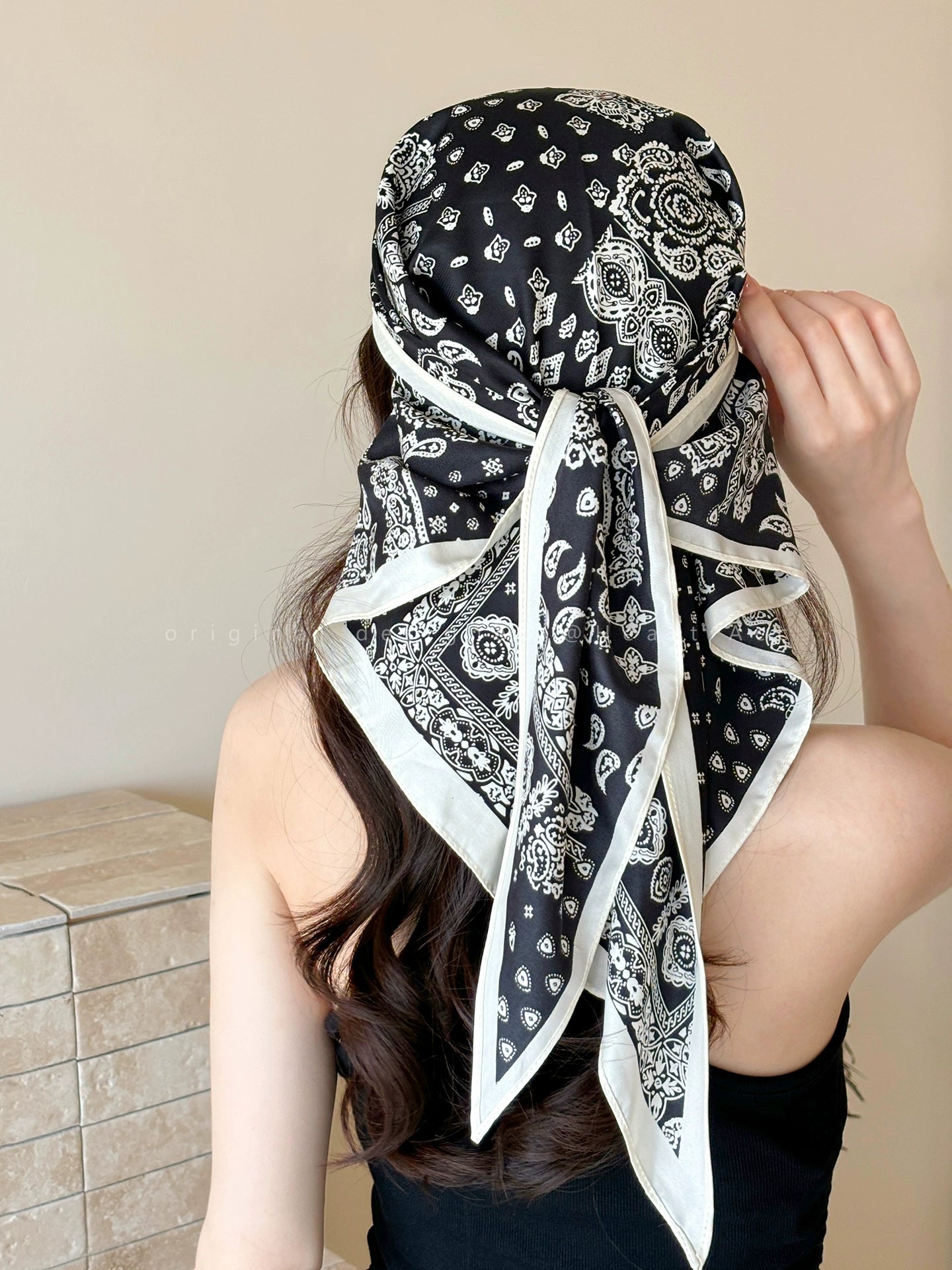 Korean Cashew Floral Scarf - Modomu
