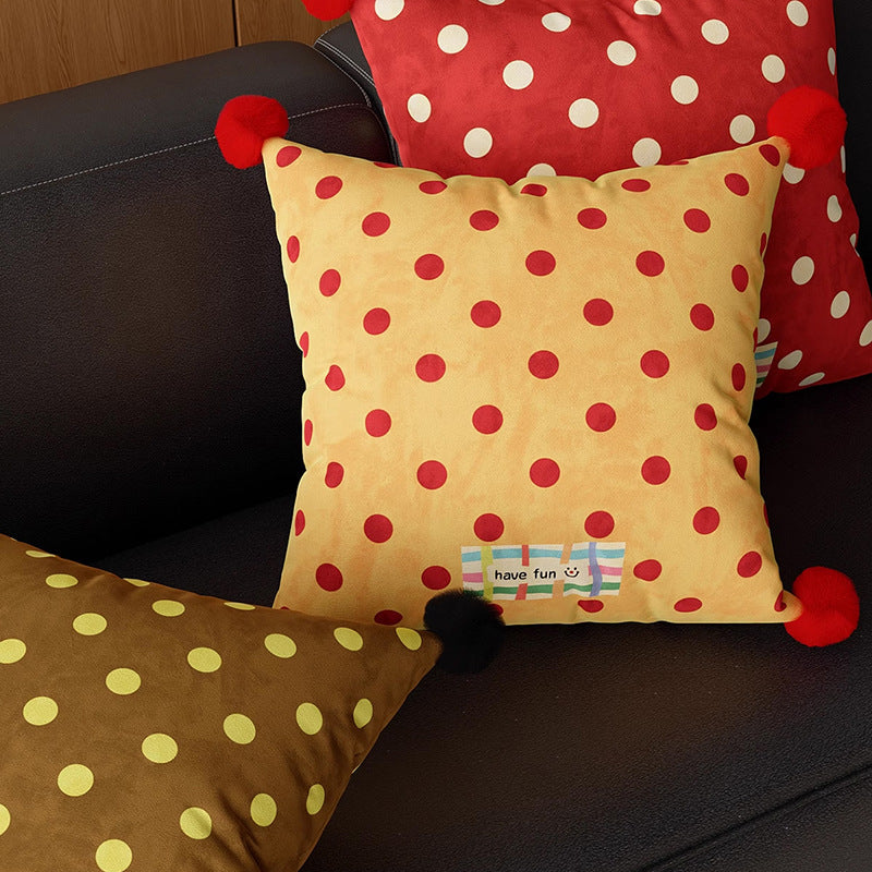 Retro Polka Dot Cushion Cover - Modomu