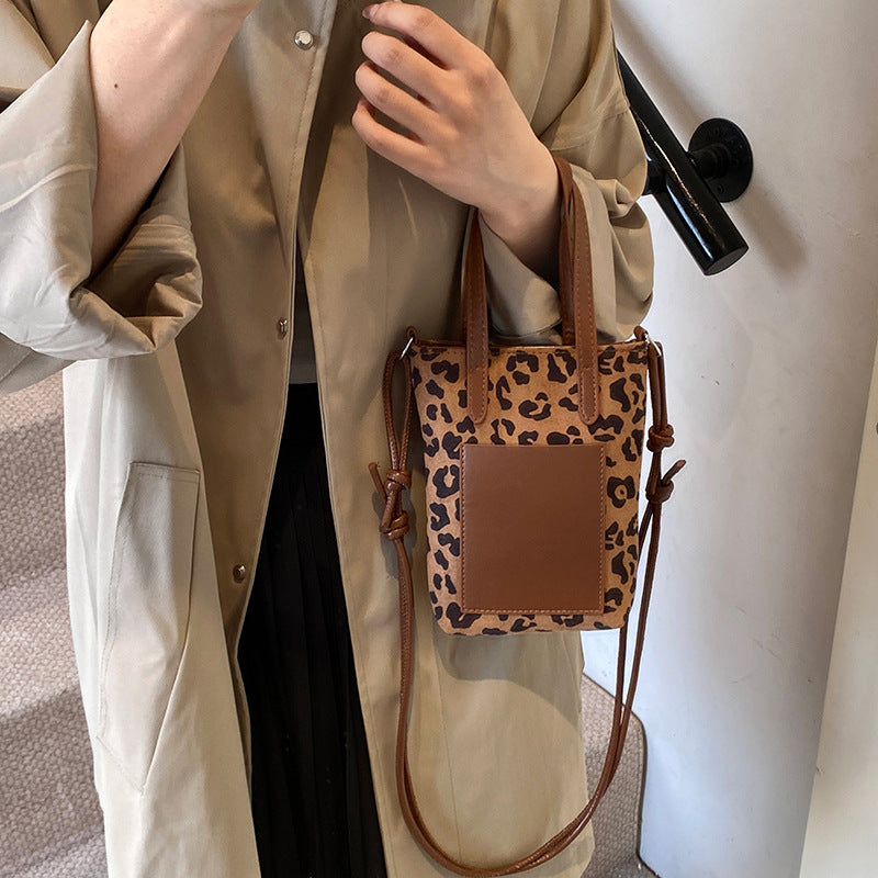 Faux Suede Crossbody Bag