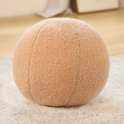 Milk Coffee Ball Cashmere Fleece Pillow