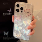 Iridescent Brush Bow Case – Iridescent Ground Colour Butterflies & Iridescent Ground White Butterflies