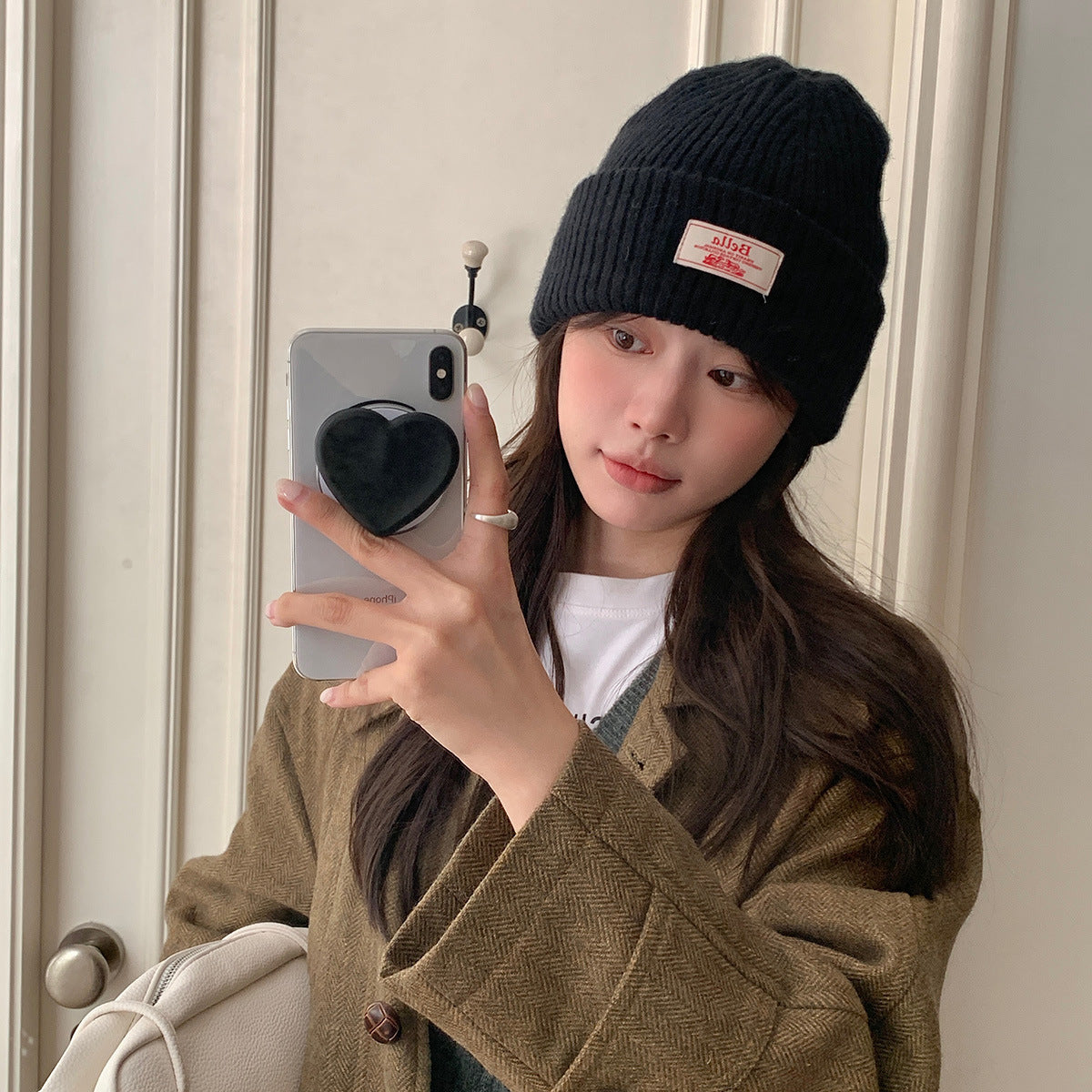 Classic Beanie with Patch Detail