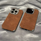 Saddle Tan Leather-Look iPhone Case