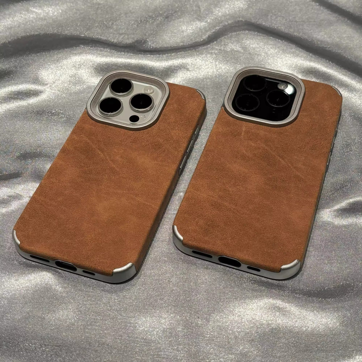 Saddle Tan Leather-Look iPhone Case