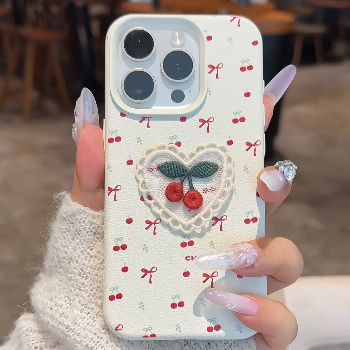Cherry Lace Heart Case