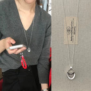 Silver Saddle Bag Pendant Necklace