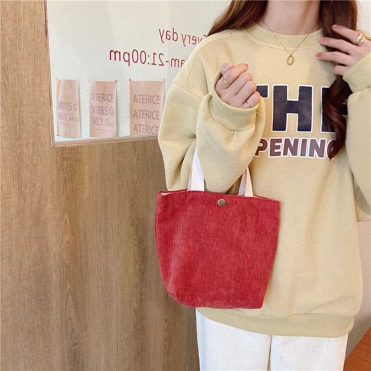 Corduroy Bento Handbag Mini - Modomu