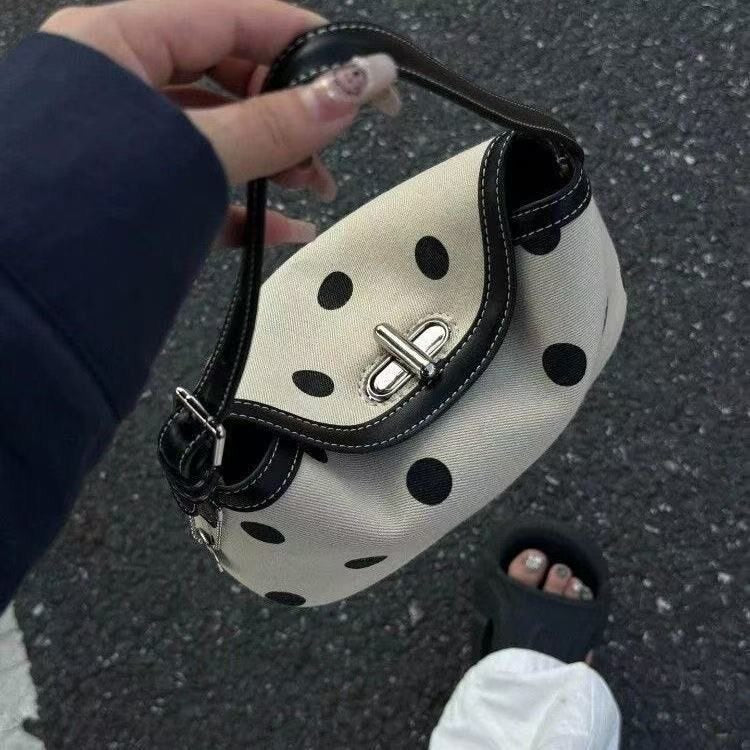 Polka Dot Turn-Lock Bag