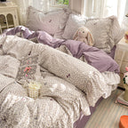 Lace Ruffle Cotton Bedding Set