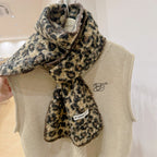 Leopard Print Winter Scarf