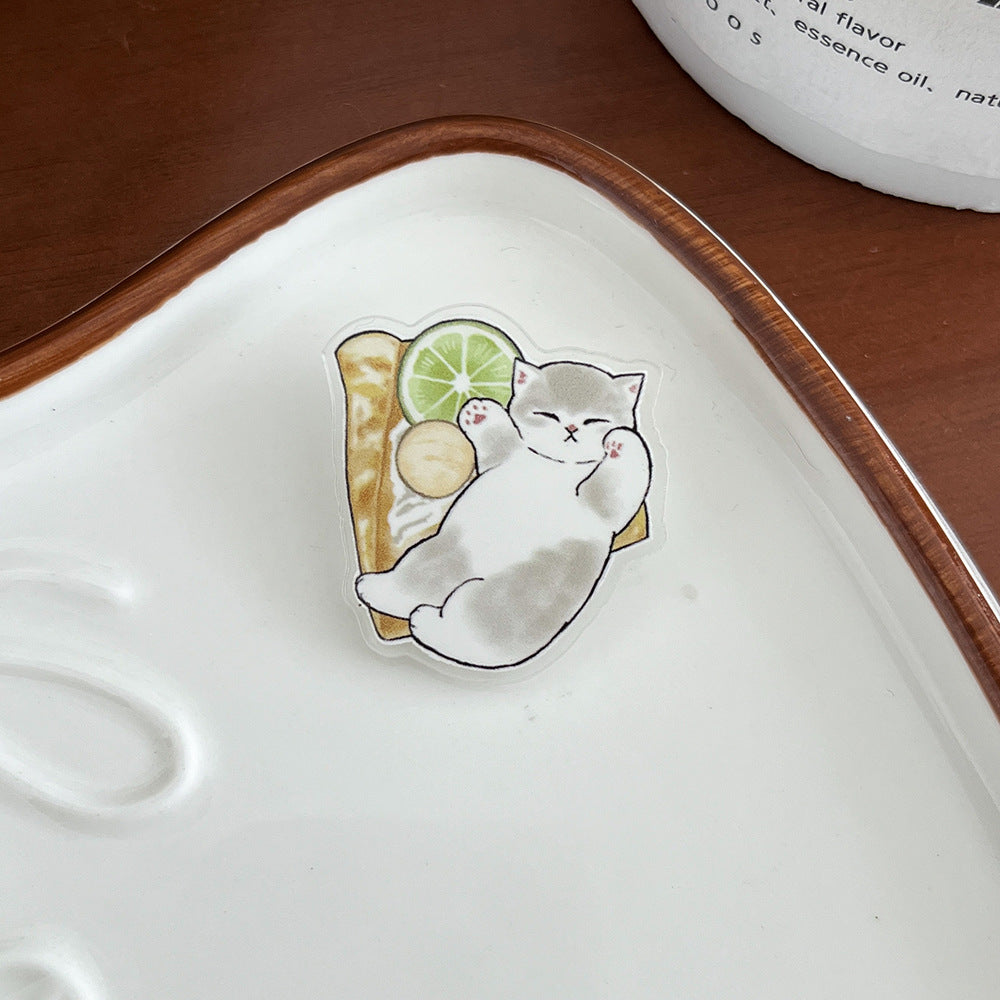 Cute Cat Acrylic Brooch