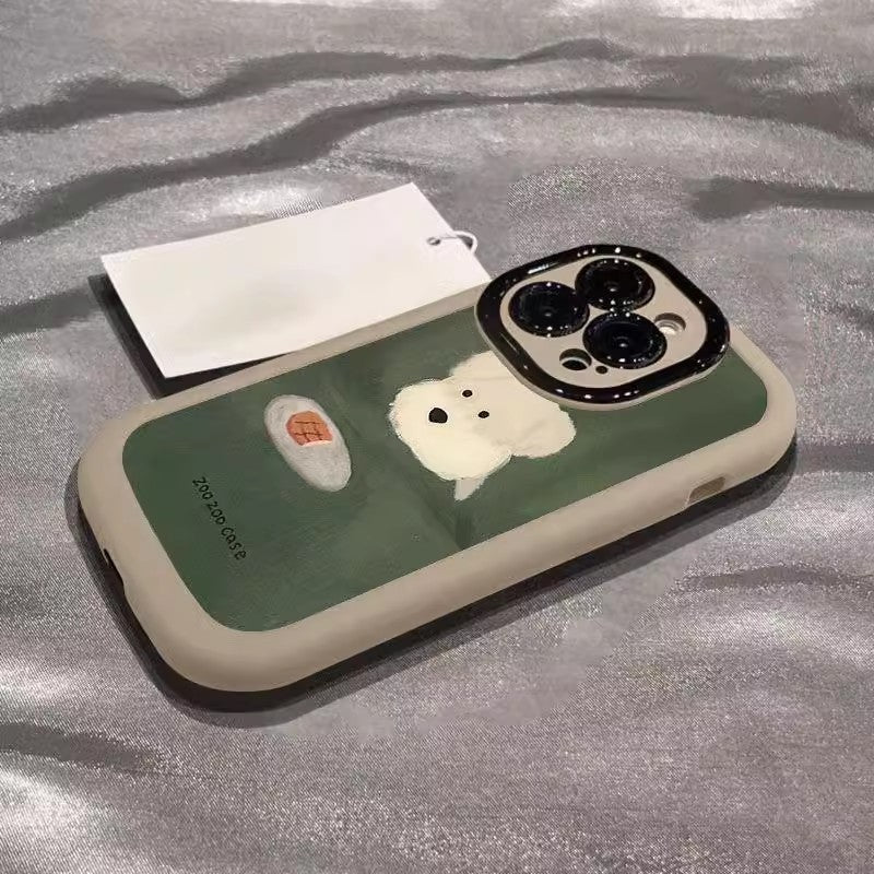 Painted Puppy Bumper Phone Case – Earthy Tones