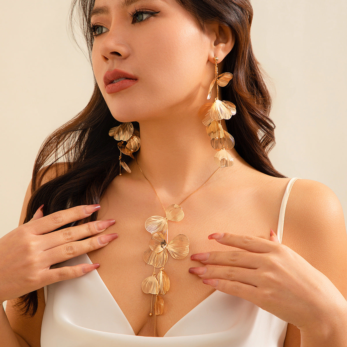 Gold Ginkgo Earrings