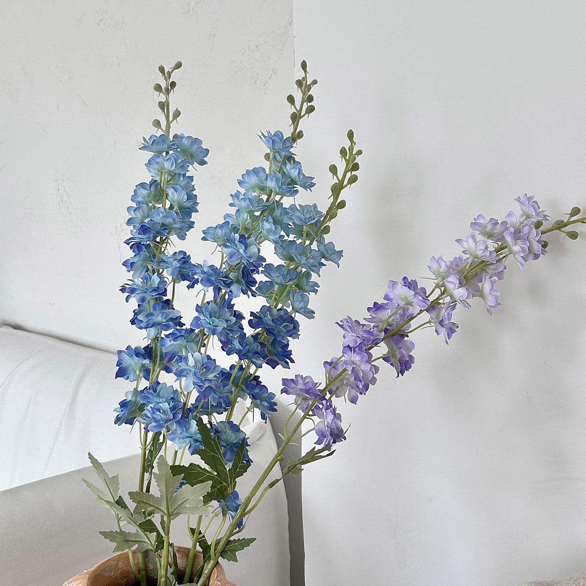 Delphinium Violet Faux Flower Arrangement - Modomu