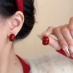 Retro stud earrings elegant design