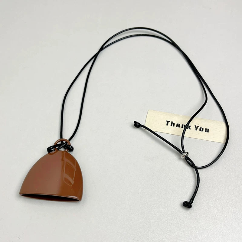 Half Moon Pendant Long Necklace - Modomu