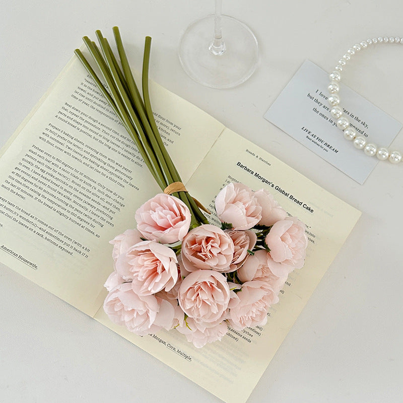 Artificial Tea Rose Peony Bouquet - Modomu