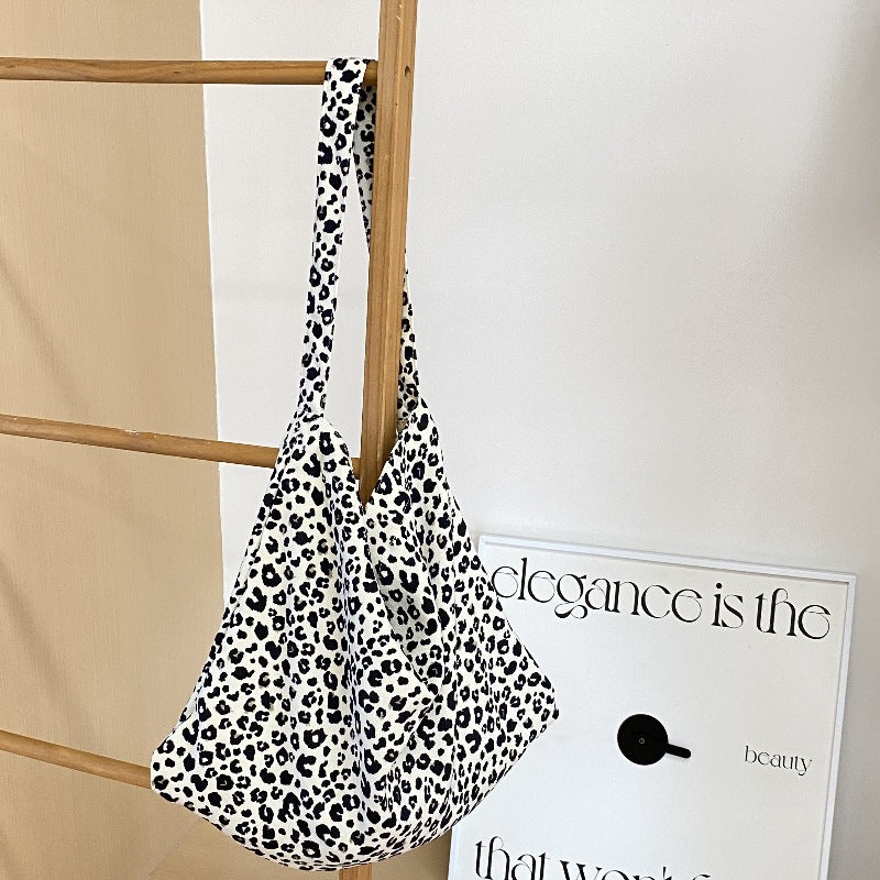 Printed Canvas Slouch Tote