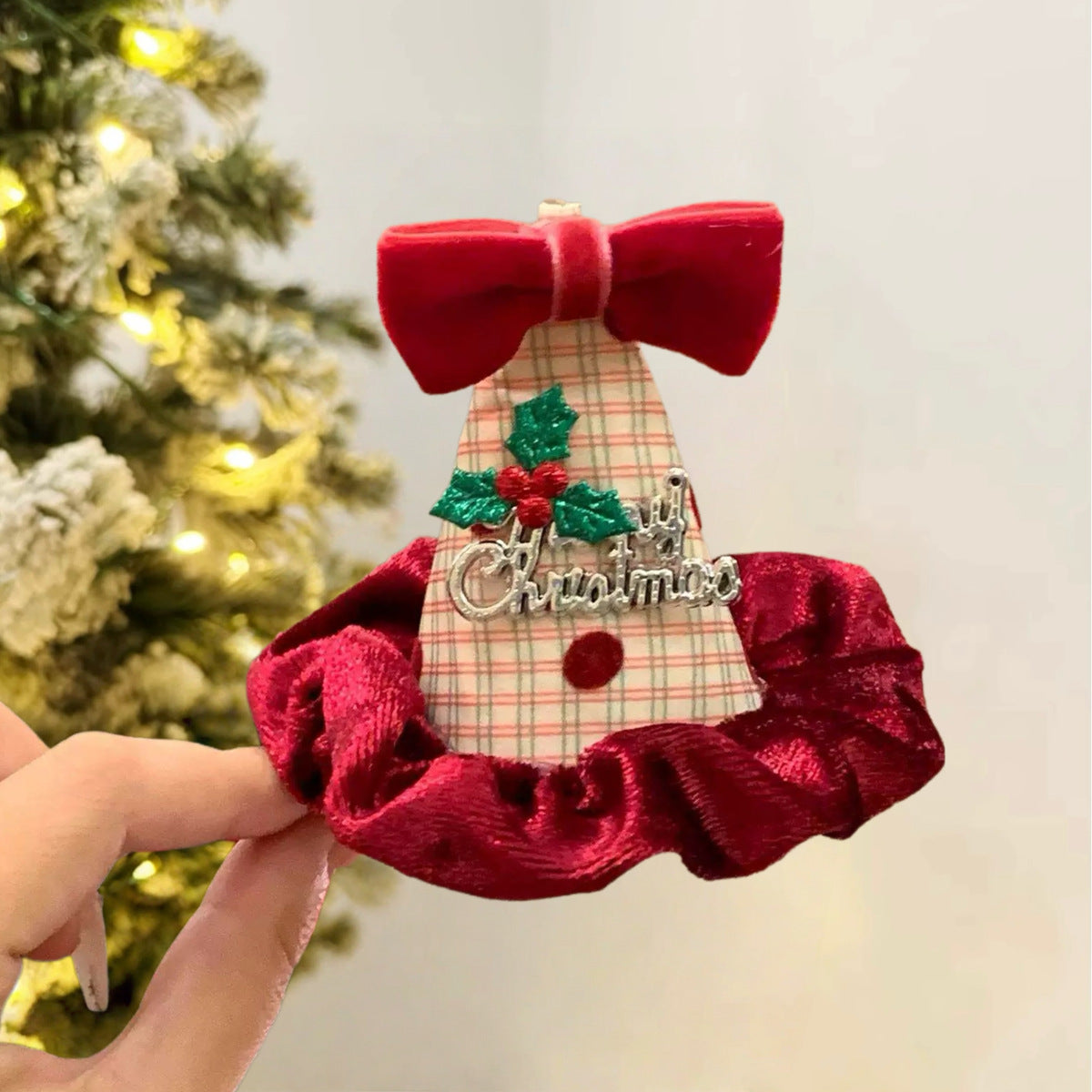 Christmas Velvet Bow Hair Clip - Modomu